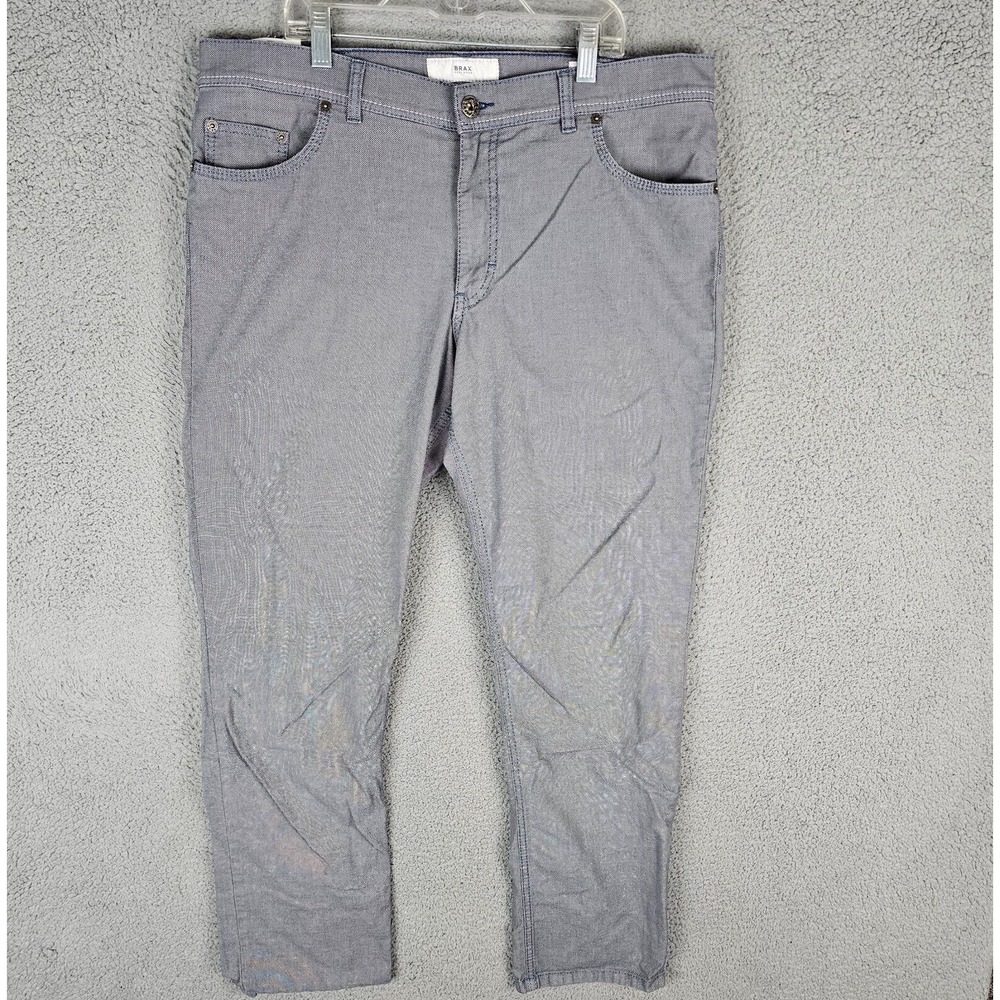 Brax Mens Pants 38 x 32 Feel Good Cooper Fancy Regular Dress Work
